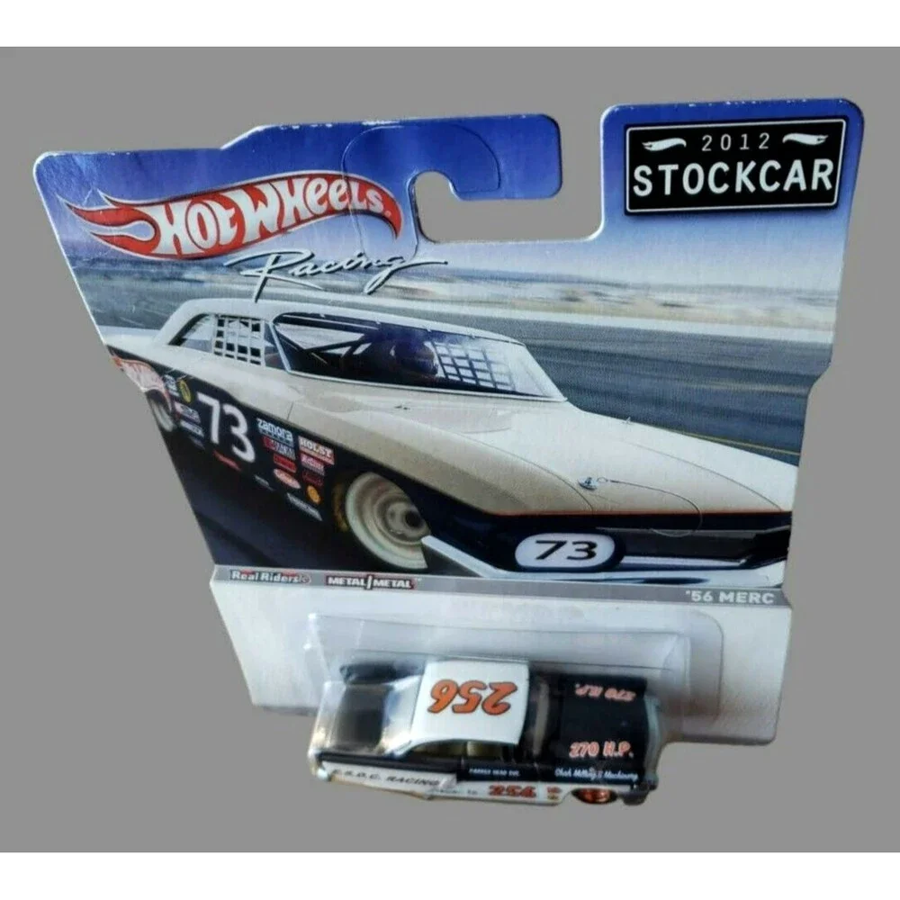2012 Hot Wheels Racing '56 MERC Black White E.S.D.C. Racing Stockcar Real Riders